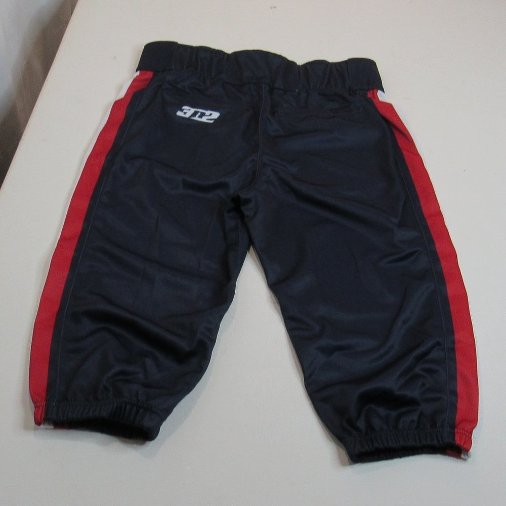 3N2 Clutch Apparel Baseball Knickers Pants Navy With Red/White Stripe Size M - Picture 2 of 9